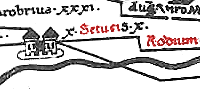 Les sites Setuci et Rodium actuellement localisés dans le Santerre sont mentionnés sur la table de Peutinger